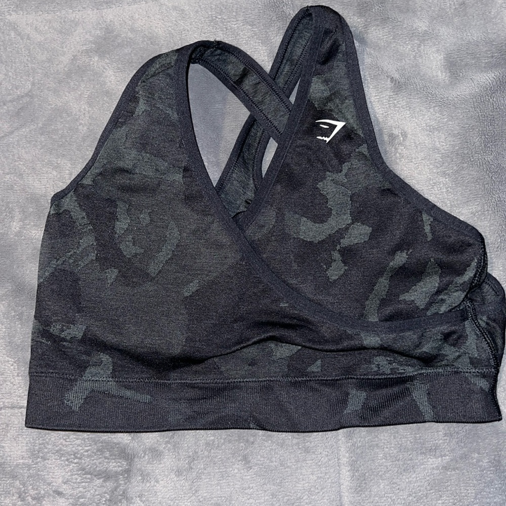 Gymshark Camo Razorback Sports Bra